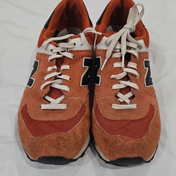 New Balance 574 Orange And Black sneakers 12 - Picture 3 of 9